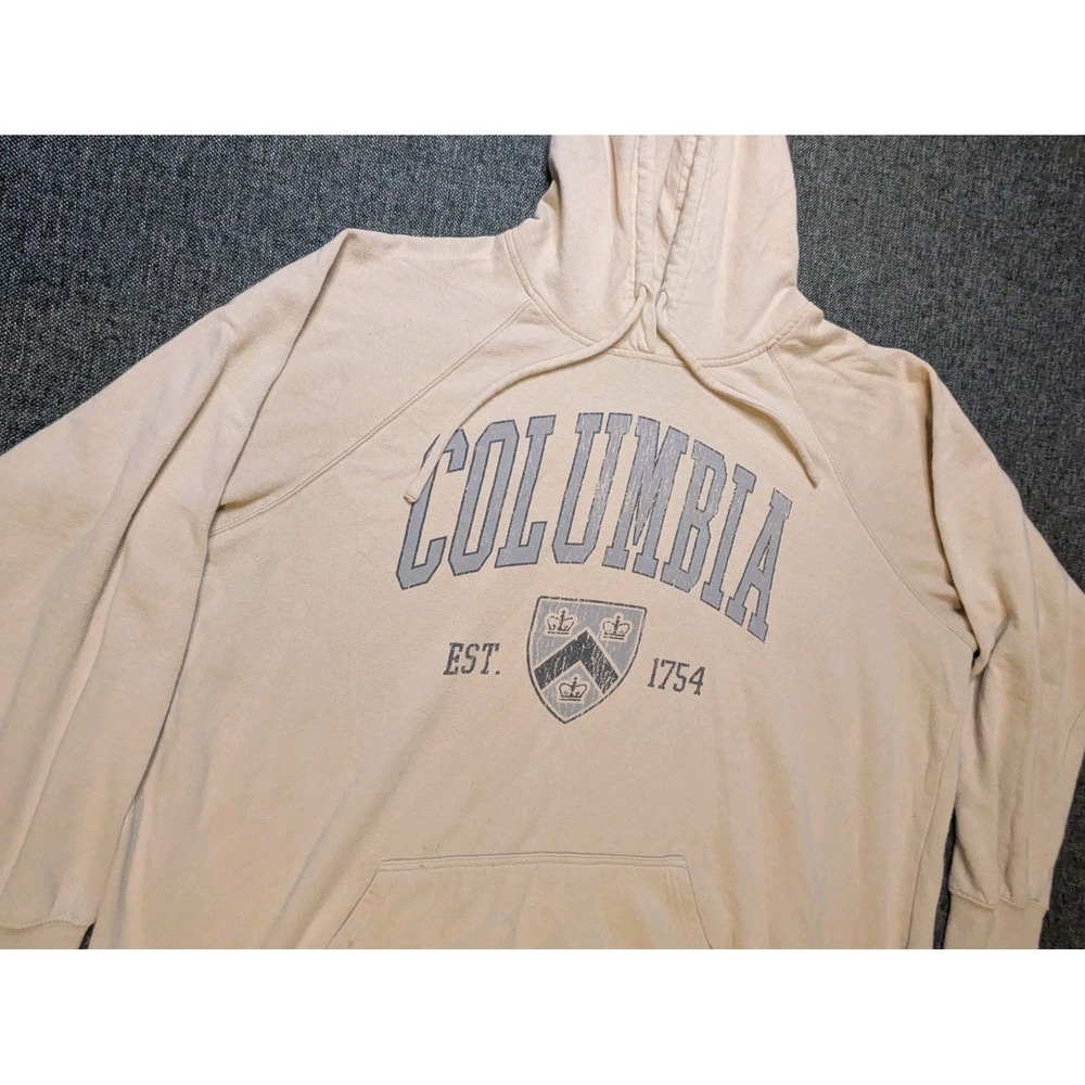 Columbia University NCAA Hoodie 1754 Mens 3XL Pullover Peach College Sweatshirt - Picture 2 of 9